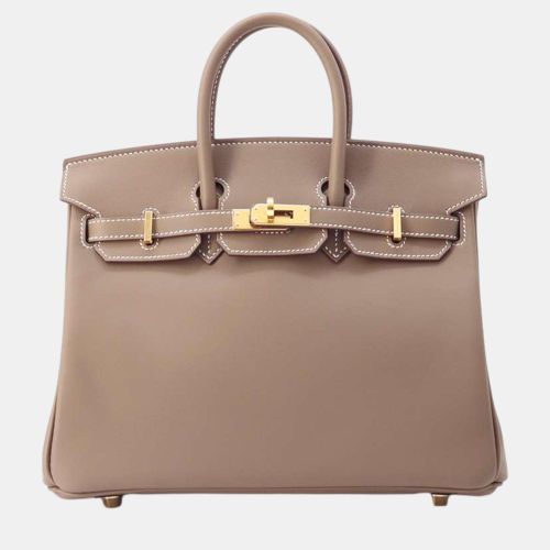 Etoupe Swift Leather Birkin 25 Tote Bag - Hermes - Modalova