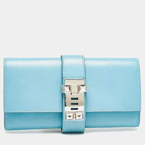 Celeste Tadelakt Leather Medor Clutch - Hermes - Modalova