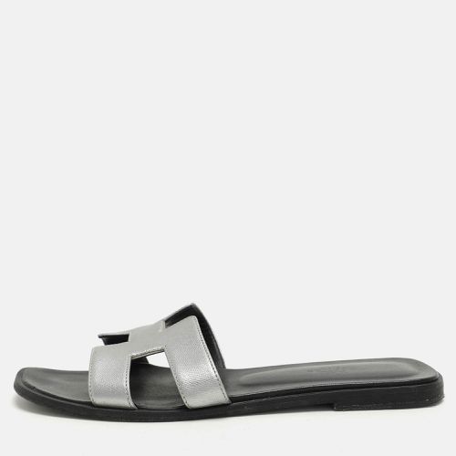 Leather Oran Flat Slides Size 38.5 - Hermes - Modalova