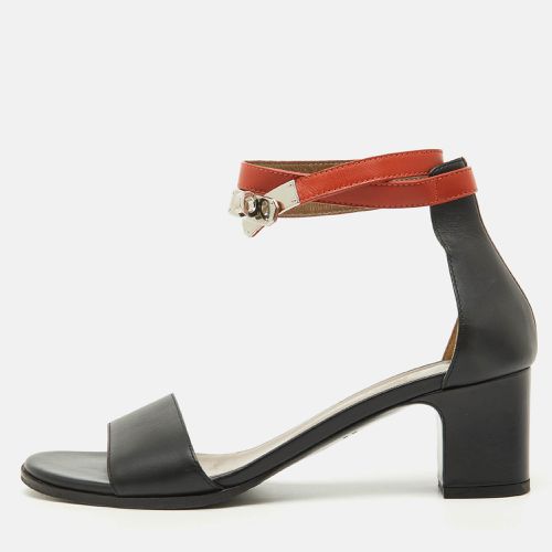 Orange Leather Ankle Strap Sandals Size 38.5 - Hermes - Modalova