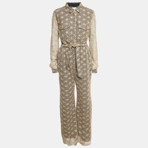 INGIE Paris Gold Lace Jumpsuit M - INGIE Paris - Modalova