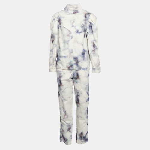 Tie-Dye Print Denim Jacket and Pants Set M - Isabel Marant - Modalova