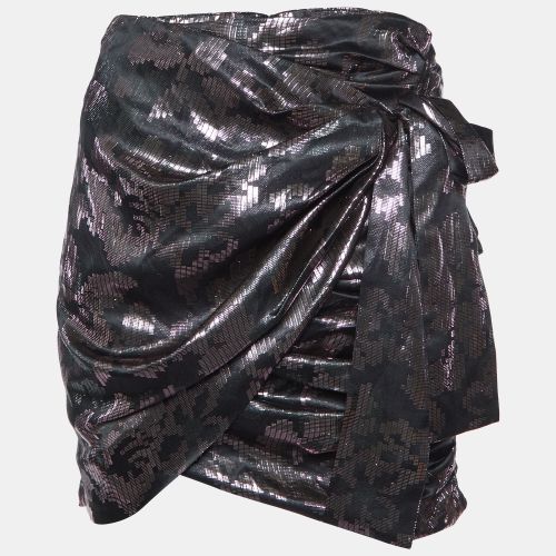 Silk Lurex Draped Madly Mini Skirt S - Isabel Marant - Modalova