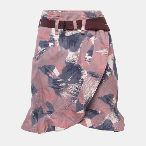 Printed Cotton Blend Belted Skirt L - Isabel Marant Etoile - Modalova