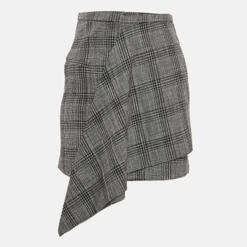 Plaid Pattern Cotton Blend Asymmetric Mini Skirt S - Isabel Marant - Modalova