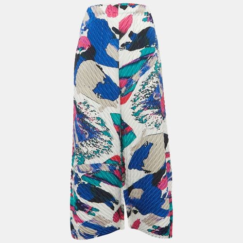 Printed Plisse Wide-Leg Trousers S - Issey Miyake - Modalova