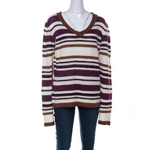 Striped Crochet knit Sweater L - John Galliano - Modalova