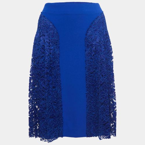 Crepe & Lace Trim Detail Pleated Short Skirt M - Joseph - Modalova