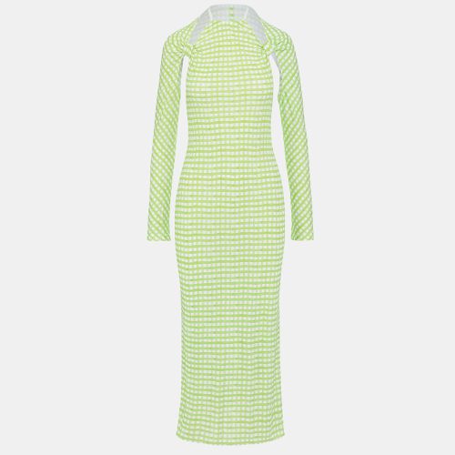 Checkered Print Jersey La Robe Nodi Midi Dress M - Jacquemus - Modalova