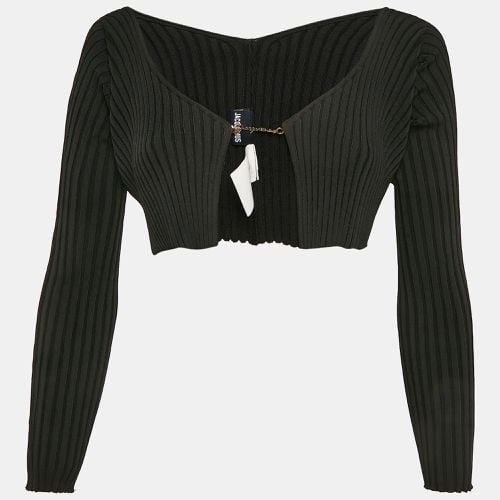 Rib Knit Logo Detail Cropped Cardigan M - Jacquemus - Modalova