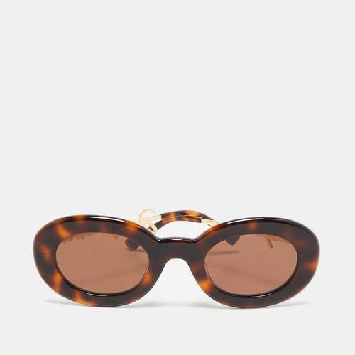 Tortoise Pralu Oval Sunglasses - Jacquemus - Modalova