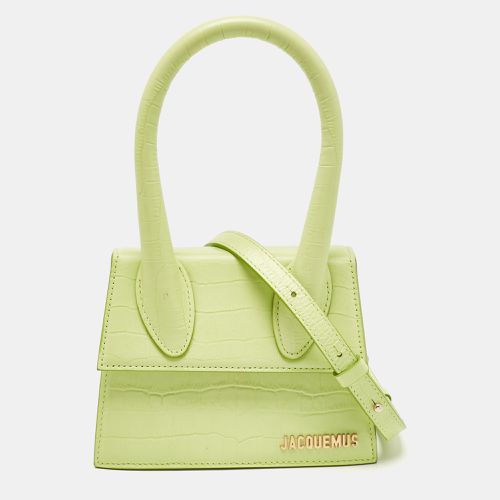 Croc Embossed Leather Le Chiquito Moyen Top Handle Bag - Jacquemus - Modalova