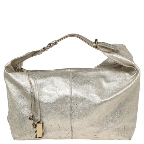 Metallic Leather Zip Hobo - Jimmy Choo - Modalova