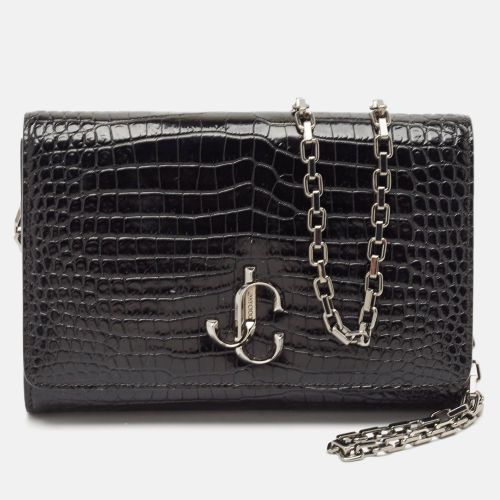 Croc Embossed Leather Varenne Clutch Bag - Jimmy Choo - Modalova