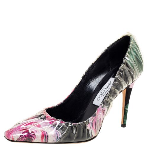 PVC And Satin Floral Jacquard Pumps Size 39 - Jimmy Choo - Modalova