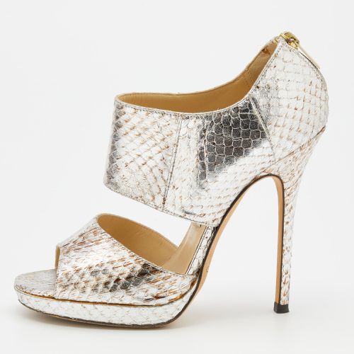 Metallic Python Leather Private Open Toe Pumps Size 37.5 - Jimmy Choo - Modalova