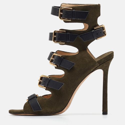 Suede Buckle Strappy Sandals Size 37 - Jimmy Choo - Modalova