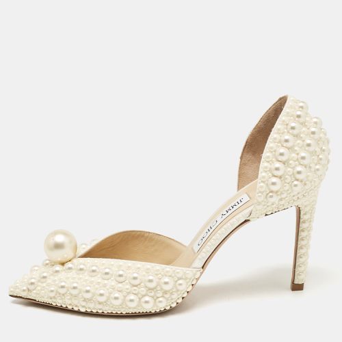 Faux Pearl and Satin D'orsay Pumps Size 37.5 - Jimmy Choo - Modalova