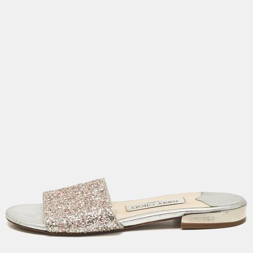 Pink Glitter Joni Flat Slides Size 36 - Jimmy Choo - Modalova