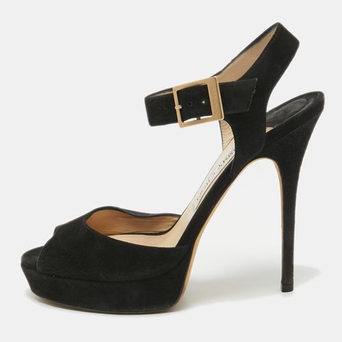 Suede Platform Ankle Strap Sandals Size 39 - Jimmy Choo - Modalova