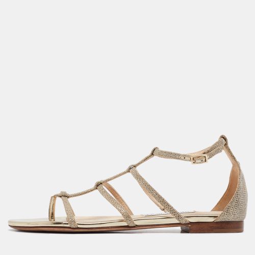 Glitter Strappy Flat Sandals Size 38 - Jimmy Choo - Modalova