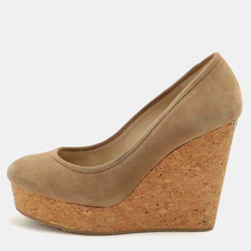 Suede And Cork Wedge Platform Pumps Size 39 - Jimmy Choo - Modalova