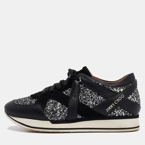 Glitter and Suede Low Top Sneakers 39 - Jimmy Choo - Modalova