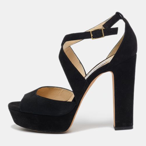 Suede Platform Ankle Strap Sandals Size 39 - Jimmy Choo - Modalova