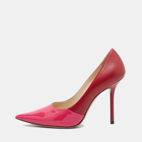 Red Patent and Leather Asymmetric Love Pumps Size 37 - Jimmy Choo - Modalova