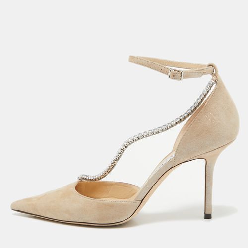 Textured Suede Crystal Chain Talika Pumps Size 40 - Jimmy Choo - Modalova