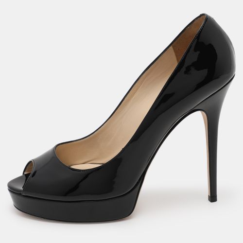 Patent Leather Crown Platform Pumps Size 41.5 - Jimmy Choo - Modalova