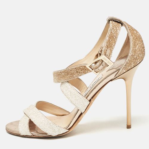 Brown Coarse Glitter Lottie Sandals Size 39.5 - Jimmy Choo - Modalova