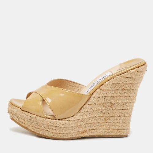 Patent Leather Phyllis Espadrilles Platform Wedges Sandals Size 37 - Jimmy Choo - Modalova