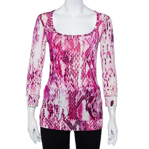 Animal Printed Knit Scoop Neck T-Shirt S - Just Cavalli - Modalova