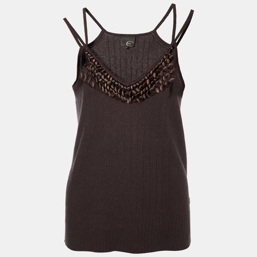 Silk Knit Button Embellished Tank Top L - Just Cavalli - Modalova