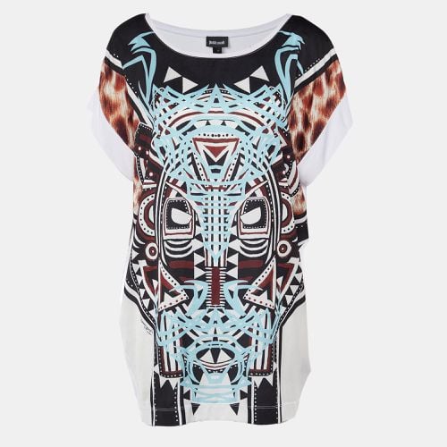 Printed & Knit Tunic Top - Just Cavalli - Modalova