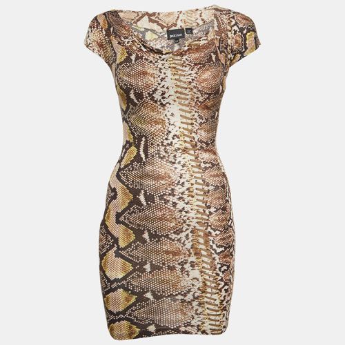 Snakeskin Print Knit Mini Dress XS - Just Cavalli - Modalova