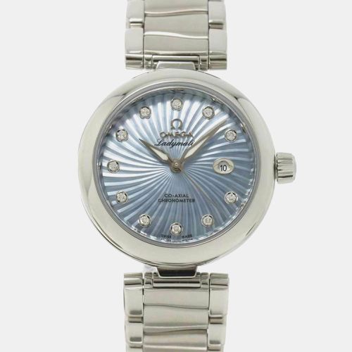 Shell Diamond Stainless Steel De Ville Ladymatic Automatic Women's Wristwatch 34 mm - Omega - Modalova