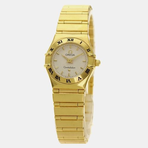 K Yellow Gold Constellation 1162.30 Quartz Women's Wristwatch 28 mm - Omega - Modalova