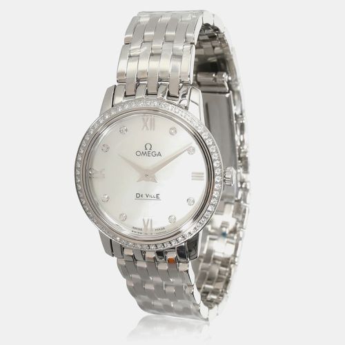 Diamond Stainless Steel De Ville Prestige 424.15.27.60.55.001 Quartz Women's Wristwatch 27 mm - Omega - Modalova