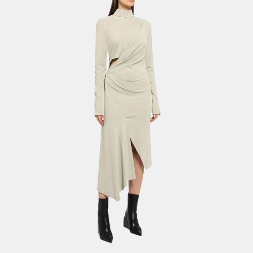 Viscose Jersey Long Sleeve Dress XS - Off-White - Modalova