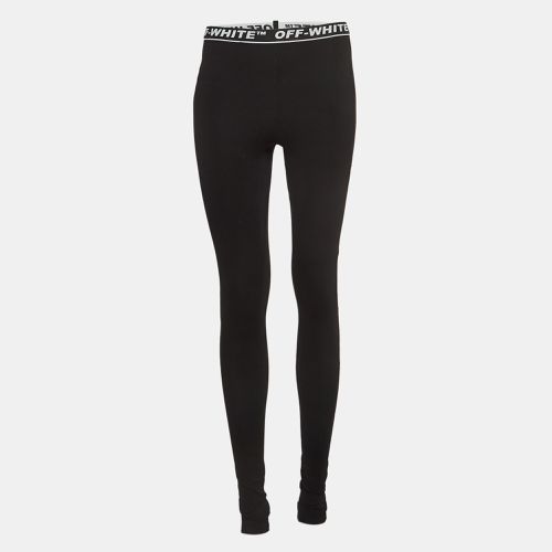 Logo Intarsia Knit Active Wear Leggings M - Off-White - Modalova