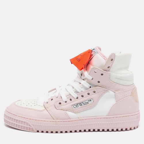 Off- Pink/ Leather And Canvas Off Court 3.0 High Top Sneakers Size 38 - Off-White - Modalova