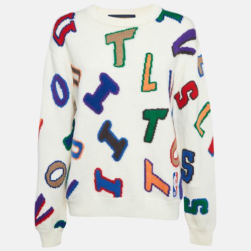 X NBA Letters Intarsia Knit Crewneck Sweater S - Louis Vuitton - Modalova