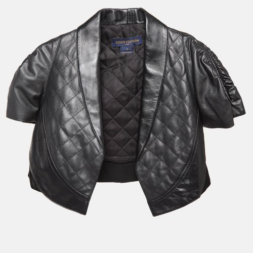 Leather Open Front Crop Jacket S - Louis Vuitton - Modalova