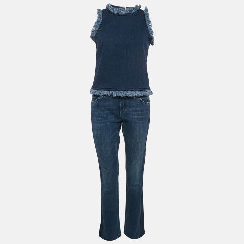 Denim Frayed Top and Jeans Set M - Louis Vuitton - Modalova