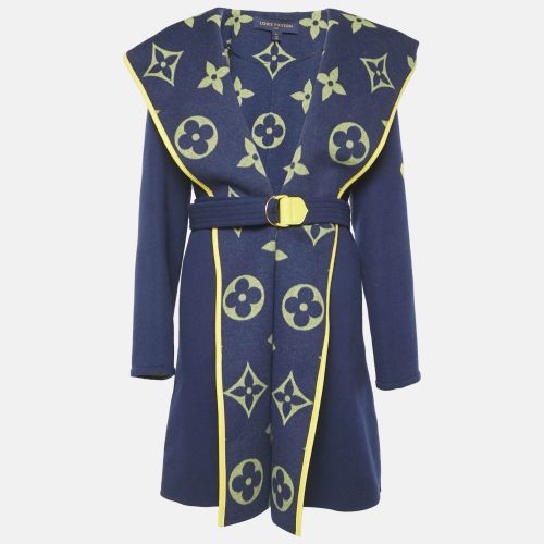 Monogram Collar Wool Felt Belted Coat L - Louis Vuitton - Modalova