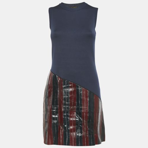 Leather Trim Mini Dress S - Louis Vuitton - Modalova