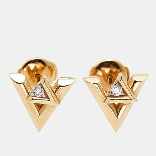 LV Volt Diamond 18k Gold Earrings - Louis Vuitton - Modalova