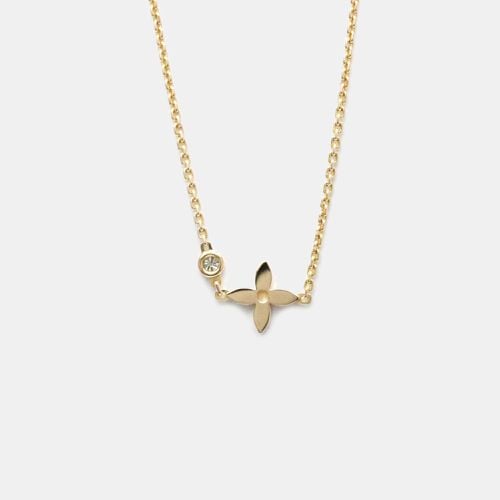 K Gold Diamond Pendentif Monogram Idylle Necklace - Louis Vuitton - Modalova